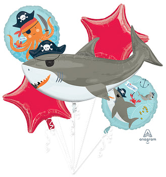 Ahoy! Birthday Balloon Bouquet with Sharks & Pirates