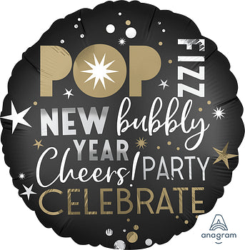 Celebrate the New Year Satin Luxe Foil Balloon