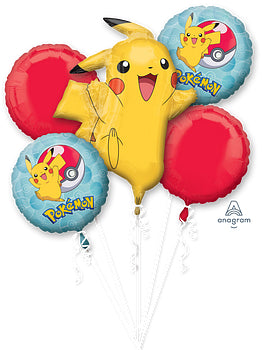 Pikachu Pokemon Birthday Balloon Bouquet