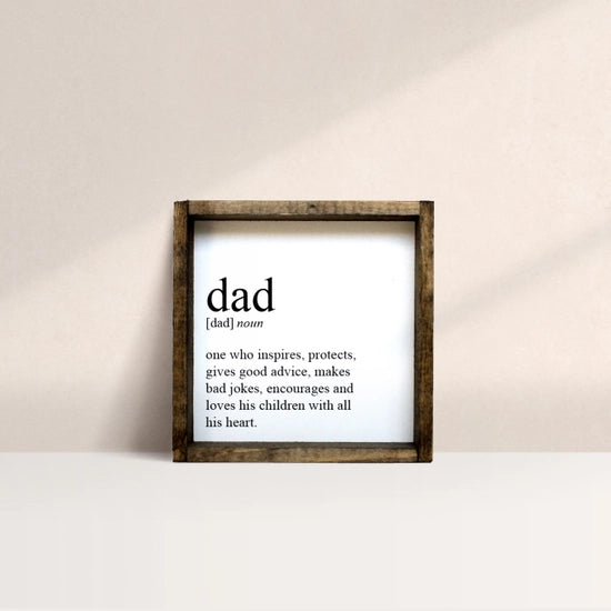 Dad Definition Wood Sign