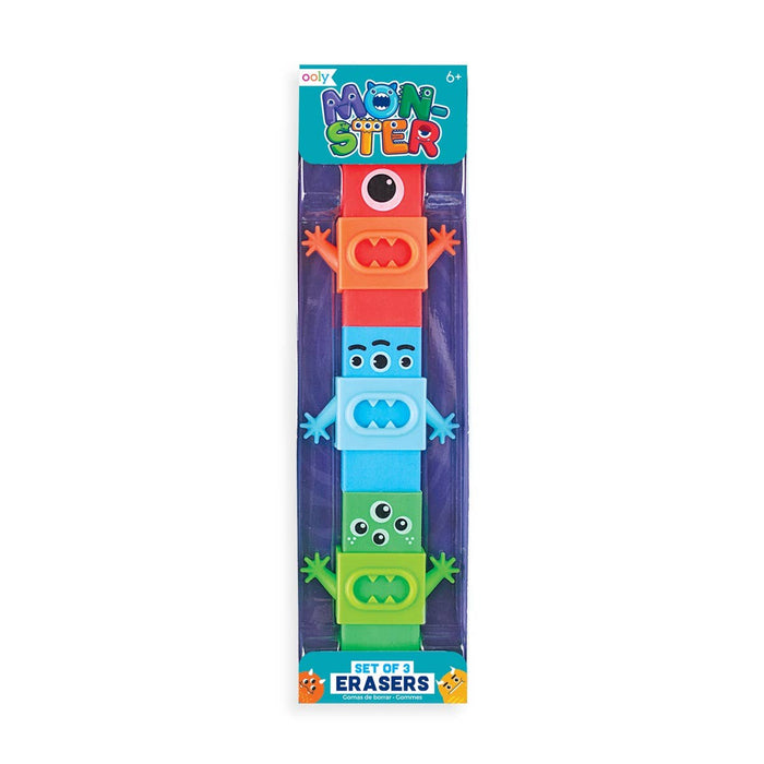 Ooly Monster Erasers - Set of 3