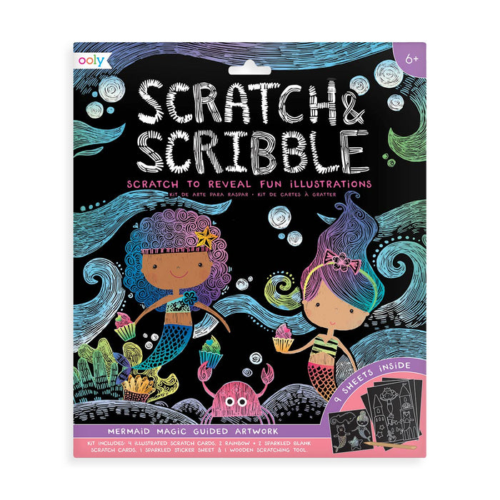 Ooly Scratch & Scribble Art Kit: Mermaid Magic