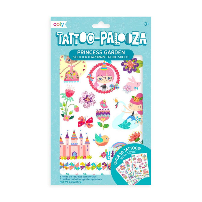 Ooly Tattoo Palooza Temporary Glitter Tattoo: Princess Garden