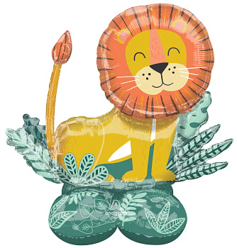 AirLoonz Get Wild Lion Decorative Balloon for Jungle Theme Birthday Party