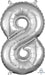 Small Silver Foil Birthday Number 