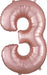 Large Rose Gold Foil Number Birthday Balloon