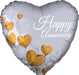 Happy Anniversary Heart Shaped Foil Balloon