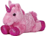 Aurora Mini Flopsie Stuffed Animal Unicorn in bright pink colours