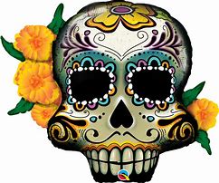 Day of the Dead Sugar Skull Foil Balloon Extra large