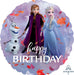 Anna Olaf & Elsa wishing a happy birthday on Frozen II foil balloon