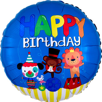 Happy Birthday Circus Fun Foil Balloon