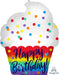 Happy Birthday Satin Luxe Cupcake Foil Balloon 