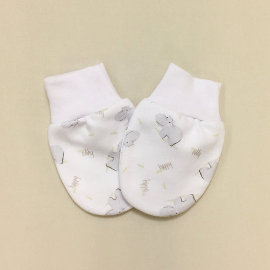 Itty Bitty Baby Clothing Company - Scratch Mittens Hippo Print