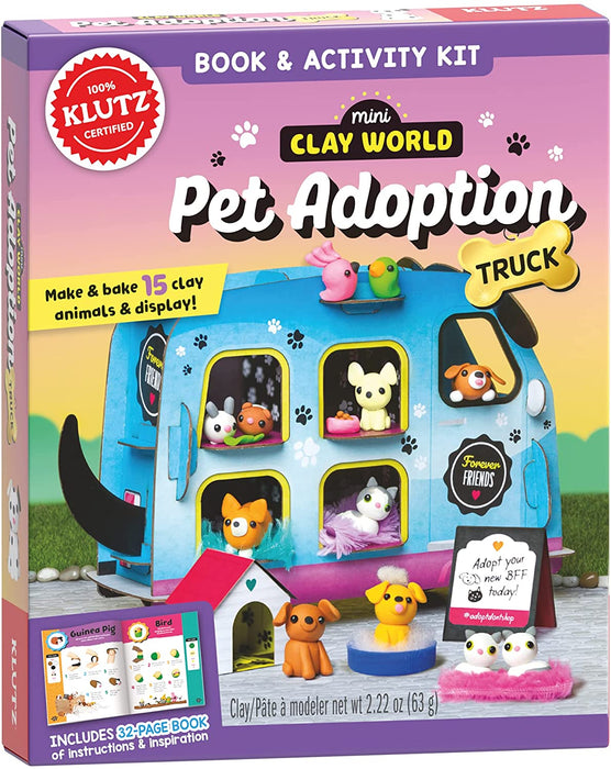 Klutz Mini Clay World Pet Adoption Truck | Book & Activity Kit