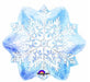 Let it Snow! Snowflake Foil Balloon Blue White & Silver