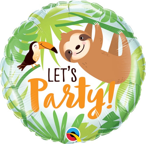 Let's Party Toucan & Sloth Foil Balloon