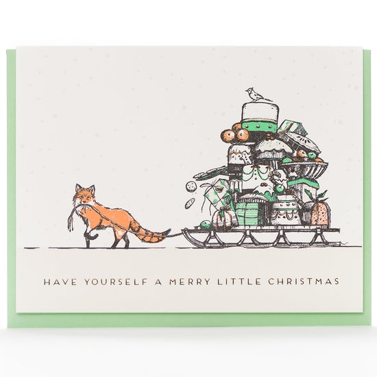 Merry Little Christmas Fox Card - Box Set of 6