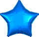 Anagram Metallic Blue Star Foil Balloon
