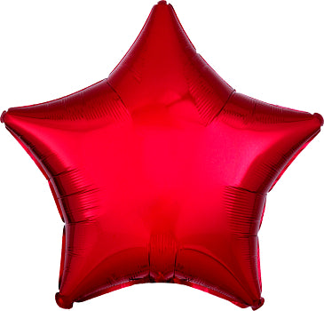 Anagram - Metallic Red Star 19" Foil Balloon
