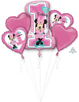 Anagram - Minnie Mouse 1st Birthday Balloon Bouquet