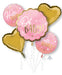 Oh Baby! Pink & Gold Balloon Bouquet to welcome new baby