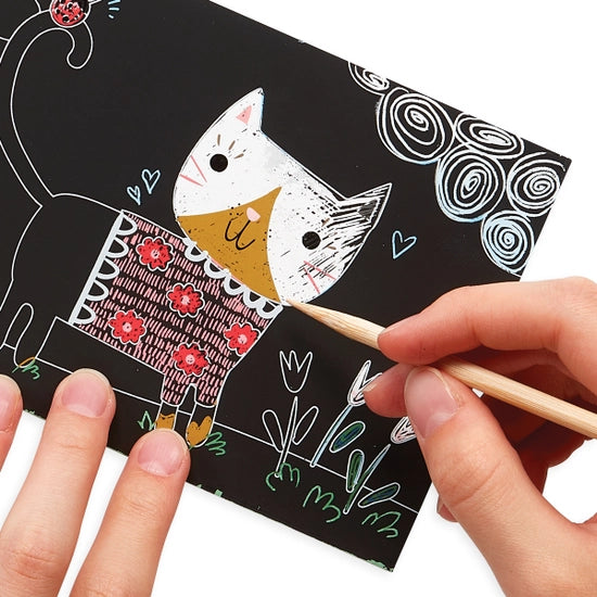 Ooly Mini Scratch & Scribble Art Kit Cutie Cats