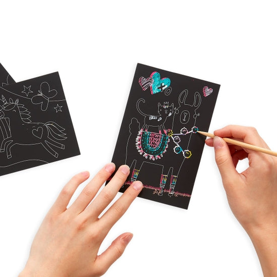 Ooly Mini Scratch & Scribble Art Kit Funtastic Friends