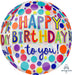 Orbz Happy Birthday To You See-thru balloon