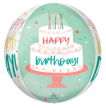 Happy Cake Day Orbz Foil Birthday Balloon