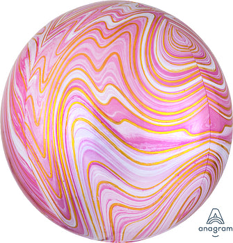 Orbz Pink Marblez Foil Balloon