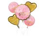 Personalized Oh Baby! Pink Baby Shower Balloon Bouquet