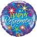 Happy Retirement Colourful Bursts Foil Balloon