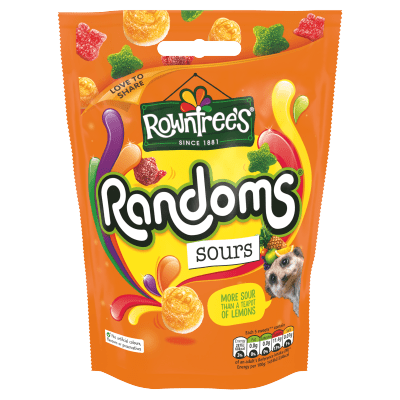 Rowntree's Randoms Sours Sweets Sharing Pouch 140g