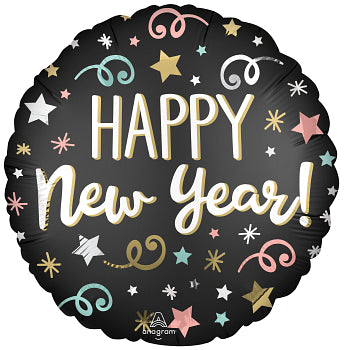 Anagram - Happy New Year! Confetti Satin Luxe Foil Balloon 18"