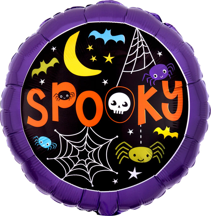 Spooky Web & Spiders Foil Balloon for Halloween