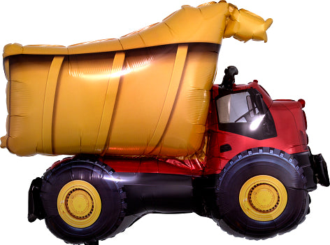 SuperShape Extra Large Foil Balloon Dump Truck perfect gift for a little boy's birthday