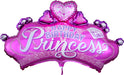 SuperShape Large Happy Birthday Princess Crown & Gem Foil Balloon