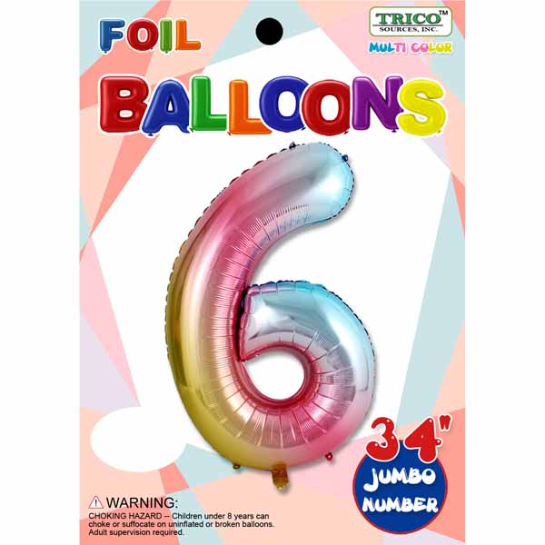 Large Foil Birthday Balloon Numbers