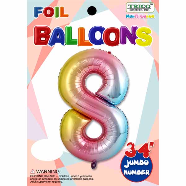 Large Foil Birthday Balloon Numbers
