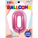 Large Pink Foil Birthday Balloon Number 