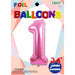 Large Pink Foil Birthday Balloon Number 