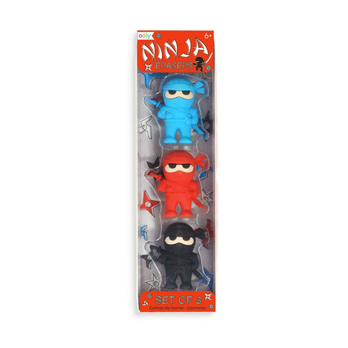 Ooly Ninja Erasers - Set of 3